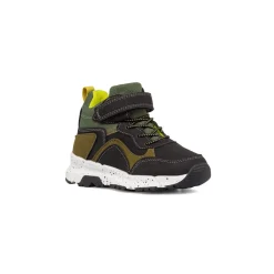 Sale Sneakers da bambino neri e verde militare Bambino Sneakers Bambino|Scarponcini Bambino