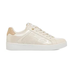 New Sneakers da donna beige con dettagli oro e suola platform Donna Sneakers Donna