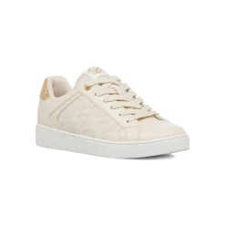 New Sneakers da donna beige con dettagli oro e suola platform Donna Sneakers Donna