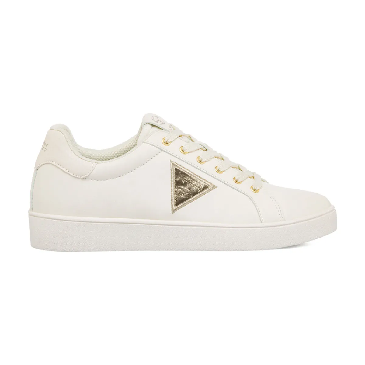 Outlet Sneakers da donna beige con dettagli oro Donna Sneakers Donna