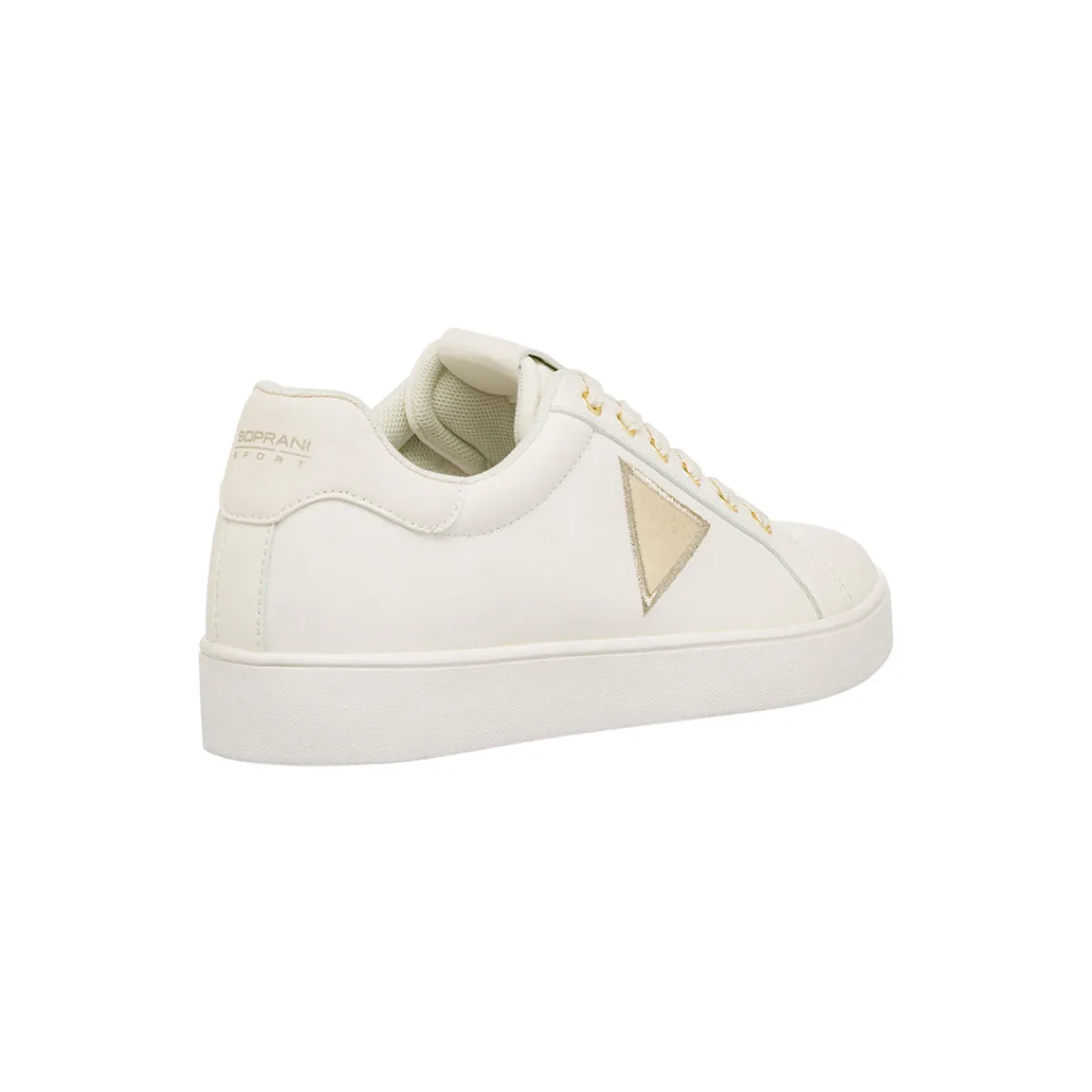 Outlet Sneakers da donna beige con dettagli oro Donna Sneakers Donna