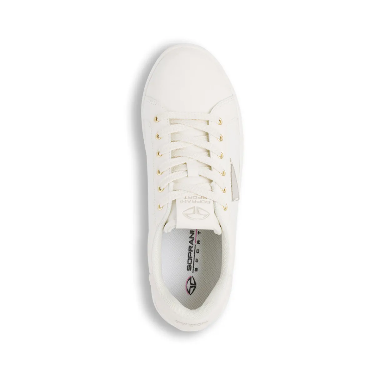 Outlet Sneakers da donna beige con dettagli oro Donna Sneakers Donna