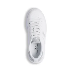 Sneakers da donna bianche con dettagli argento glitter Donna Sneakers Donna