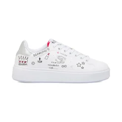 Outlet Sneakers da donna bianche con stampe Donna Sneakers Donna