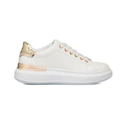 New Sneakers da donna bianche con dettagli in oro e suola platform Donna Sneakers Donna
