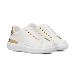 New Sneakers da donna bianche con dettagli in oro e suola platform Donna Sneakers Donna