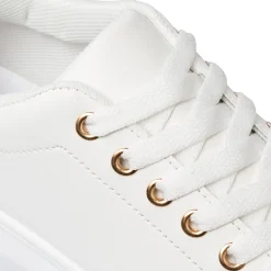 New Sneakers da donna bianche con dettagli in oro e suola platform Donna Sneakers Donna