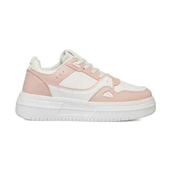 Outlet Sneakers da donna bianche e rosa con suola platform Donna Sneakers Donna