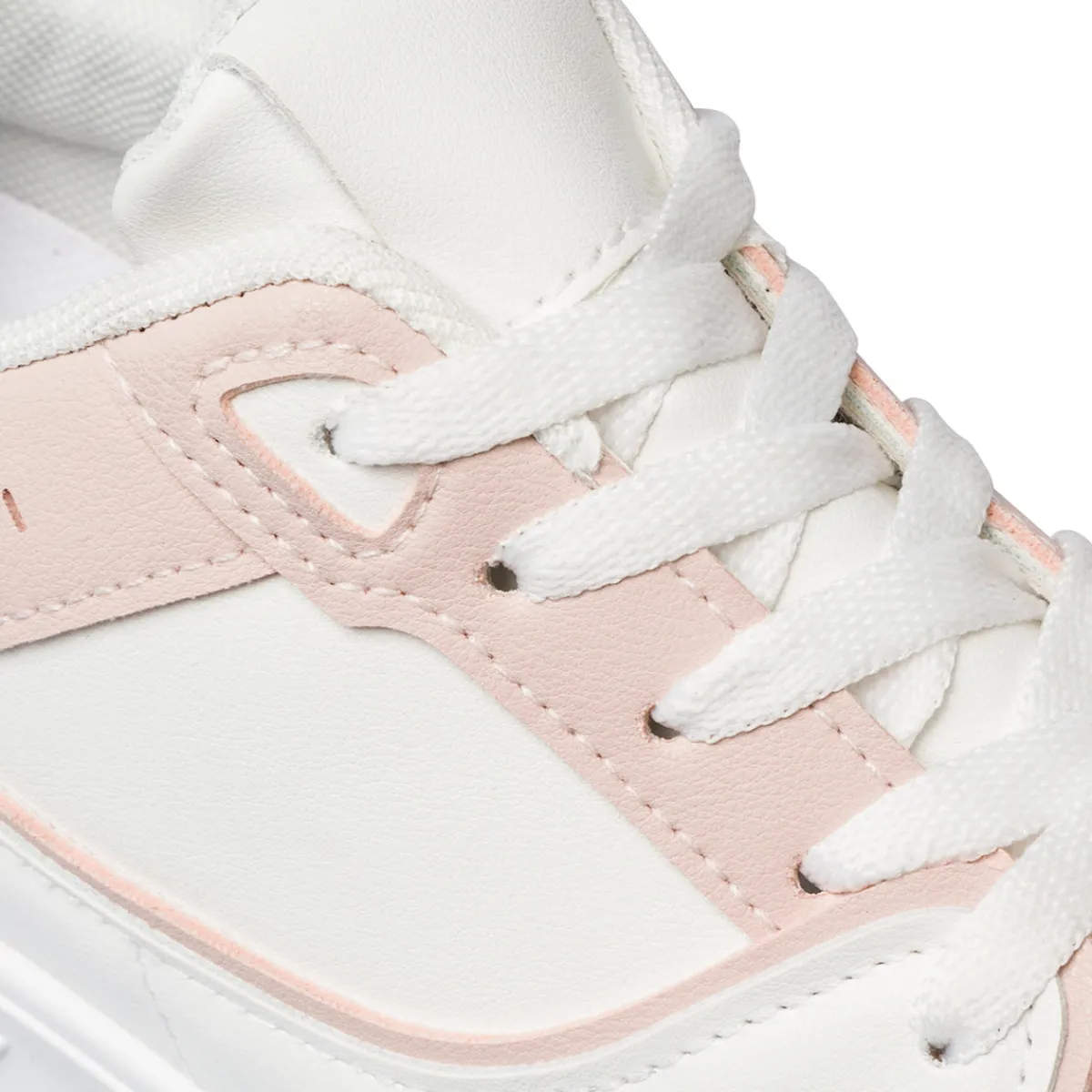 Outlet Sneakers da donna bianche e rosa con suola platform Donna Sneakers Donna