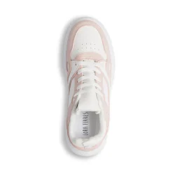 Outlet Sneakers da donna bianche e rosa con suola platform Donna Sneakers Donna