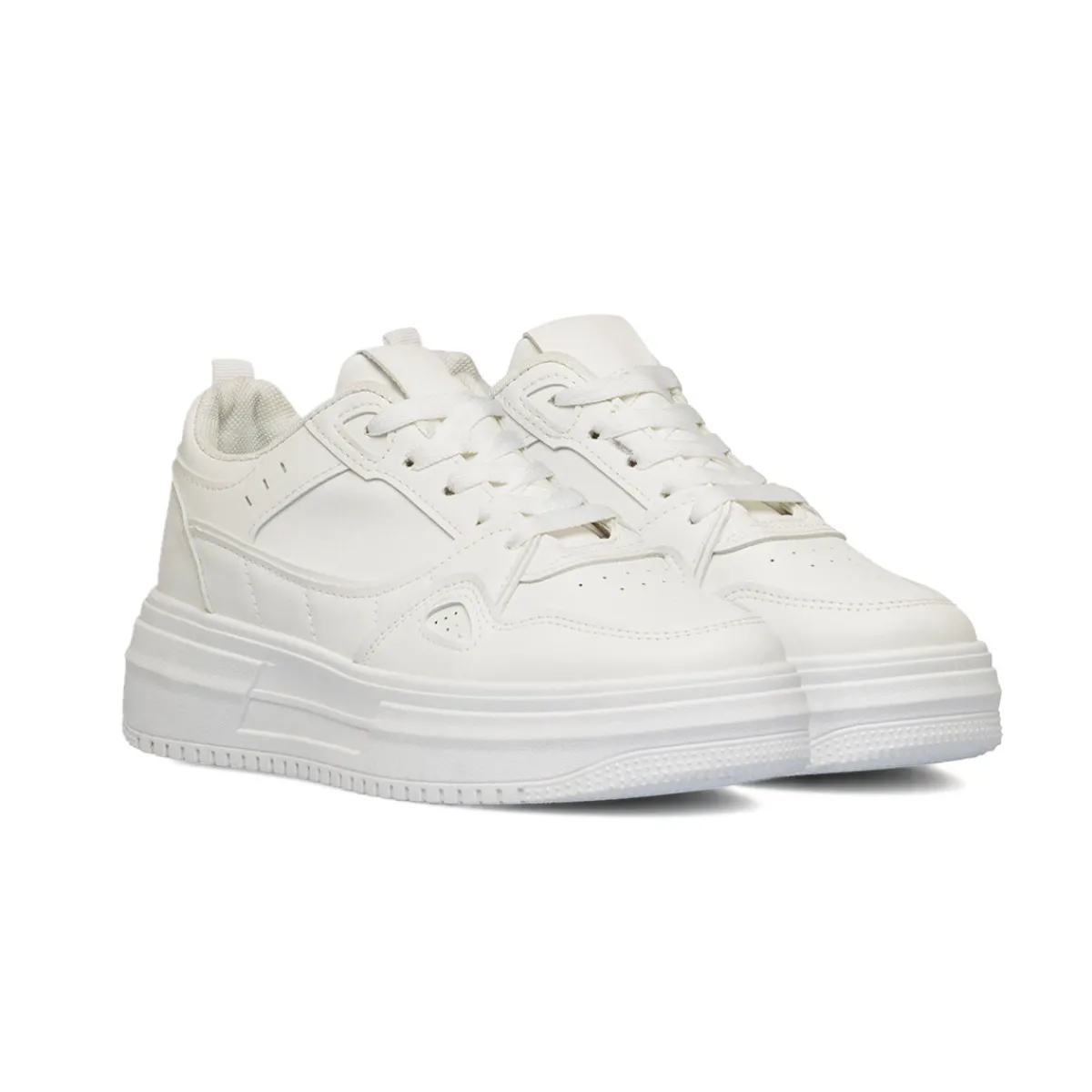 Clearance Sneakers da donna bianche con suola platform Donna Sneakers Donna