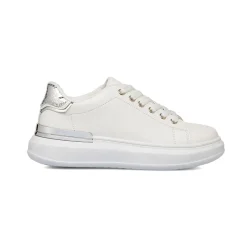New Sneakers da donna bianche con dettagli argento e suola platform Donna Sneakers Donna