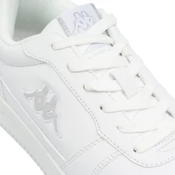 Discount Sneakers da Donna Bianche con Lacci e Logo Laterale Tono su Tono Donna Sneakers Sport|Sneakers