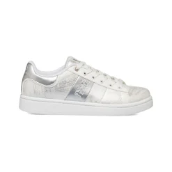 Discount Sneakers da donna bianche con dettagli in argento Donna Sneakers Donna
