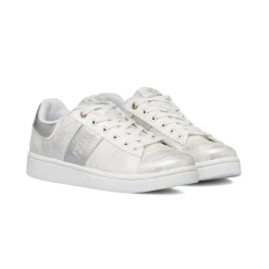 Discount Sneakers da donna bianche con dettagli in argento Donna Sneakers Donna