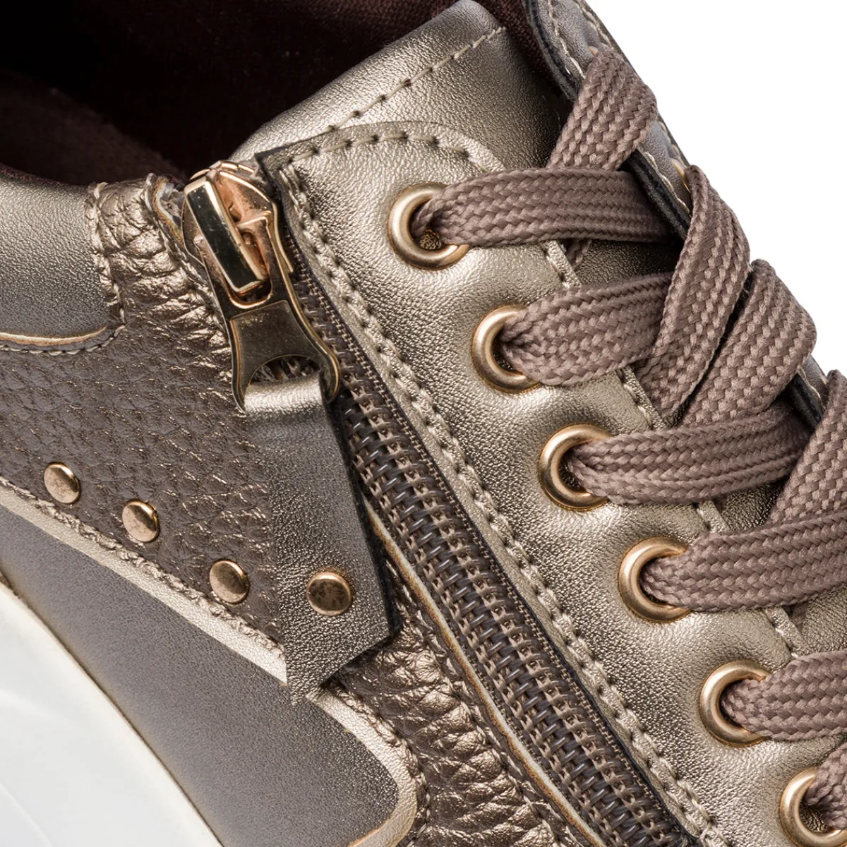 Best Sneakers da donna bronzo con borchie Donna Sneakers Donna