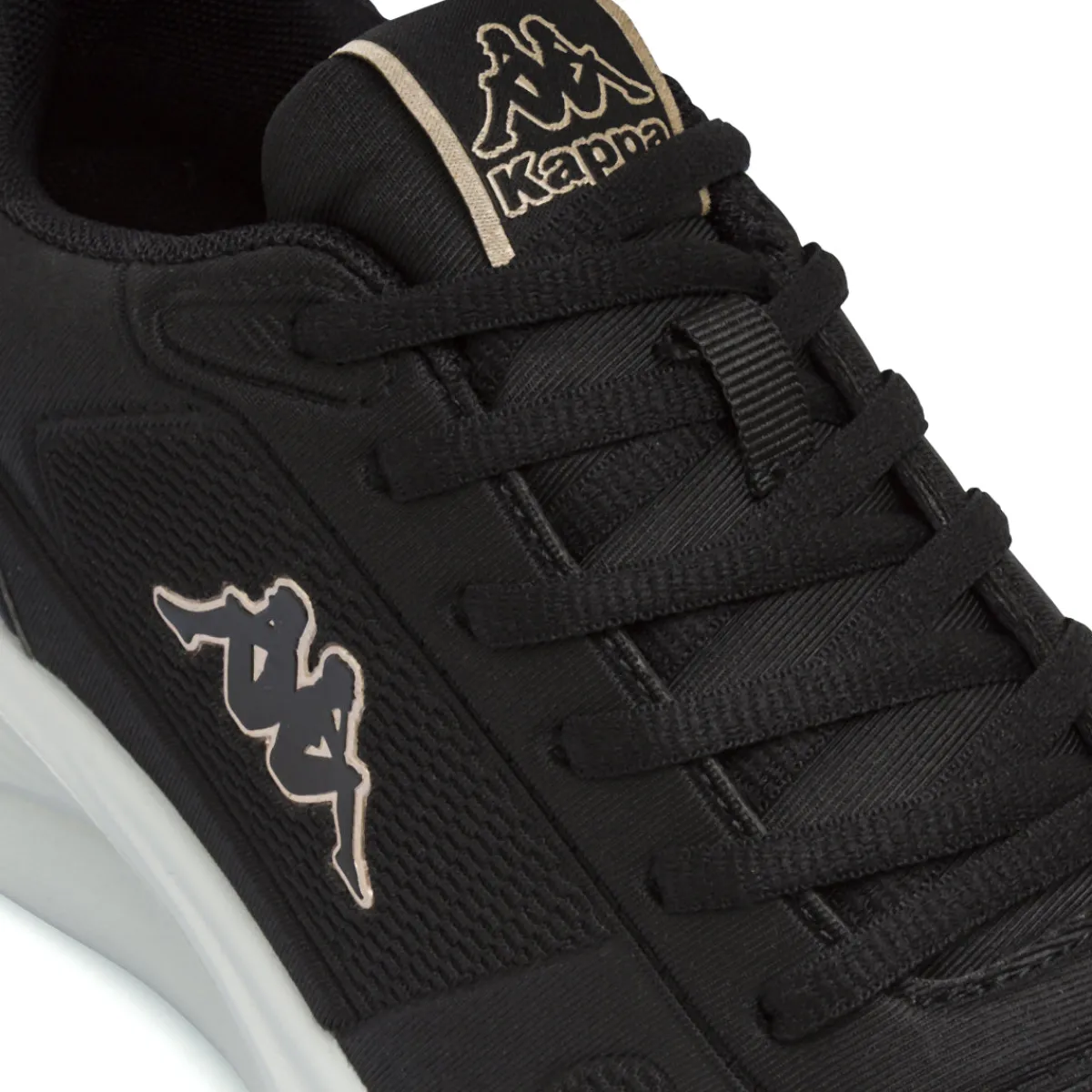 Outlet Sneakers da Donna Nere con Dettagli Beige e Suola Bianca Donna Scarpe Da Running|Sneakers Sport