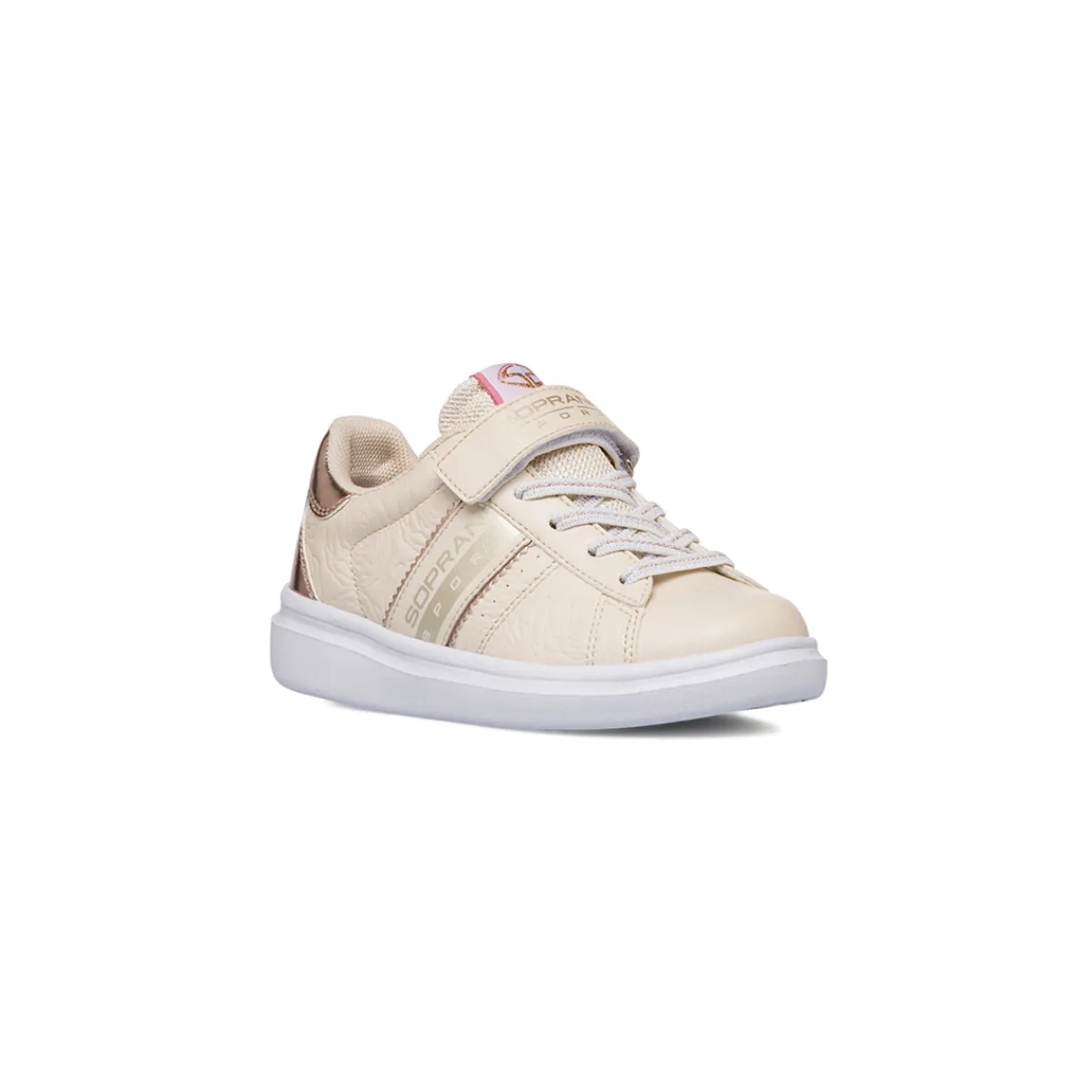 Sneakers da ragazza beige con dettagli laminati Bambino Sneakers Bambina|Scarpe Ragazza