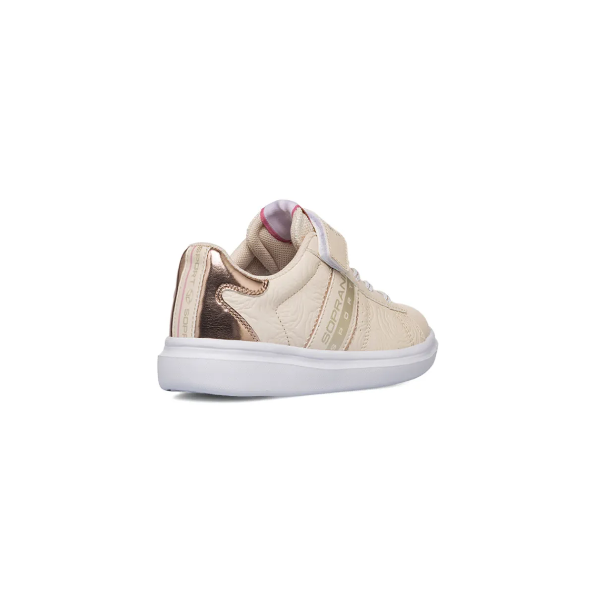 Sneakers da ragazza beige con dettagli laminati Bambino Sneakers Bambina|Scarpe Ragazza