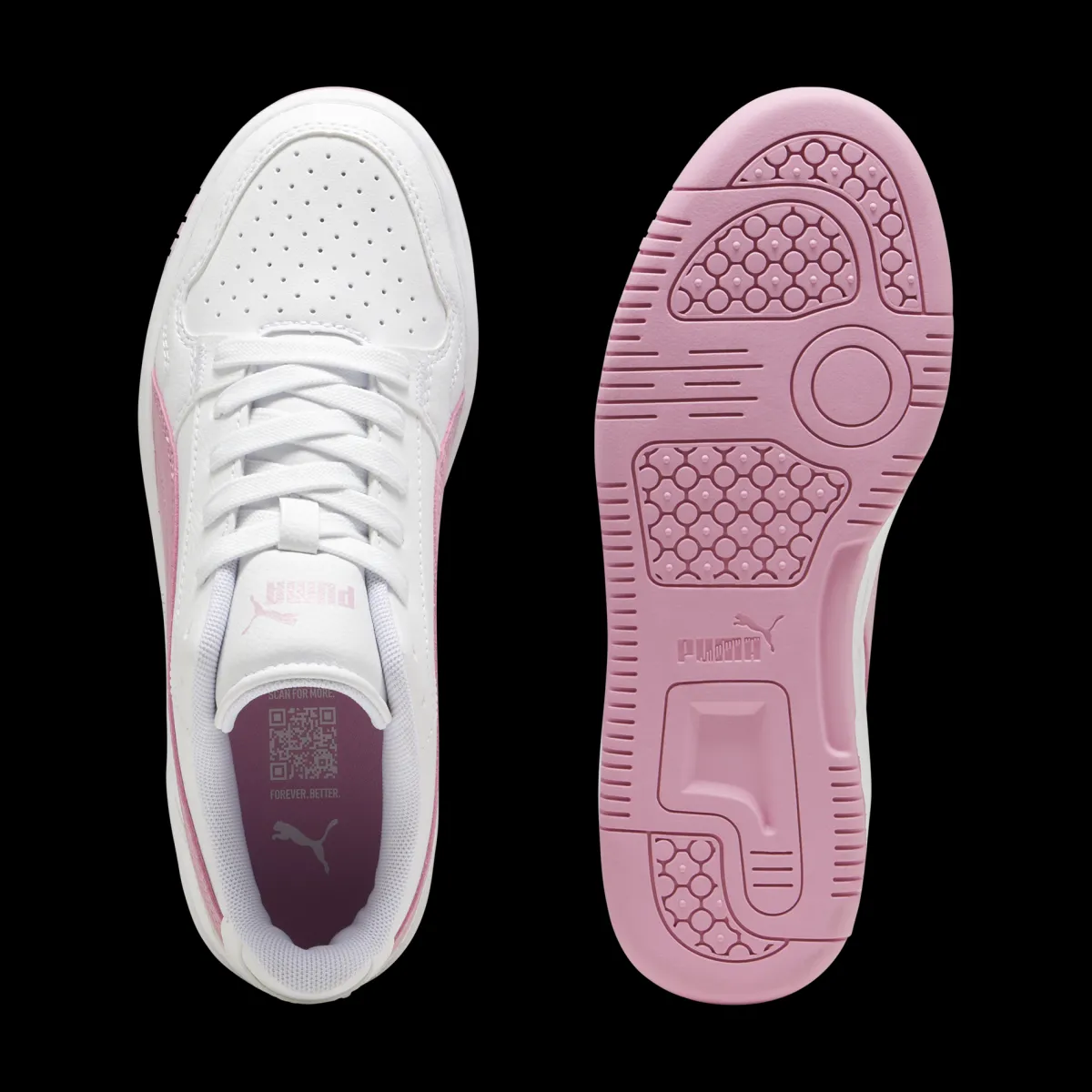 Best Sneakers da ragazza bianche con insertirosa Reb-L Donna/Bambino Sneakers Sportive Bambina|Scarpe Ragazza