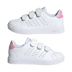 New Sneakers da ragazza bianche e rose con tripla chiusura strappo Advantage 2.0 Bambino Sneakers Sportive Bambina|Scarpe Ragazza