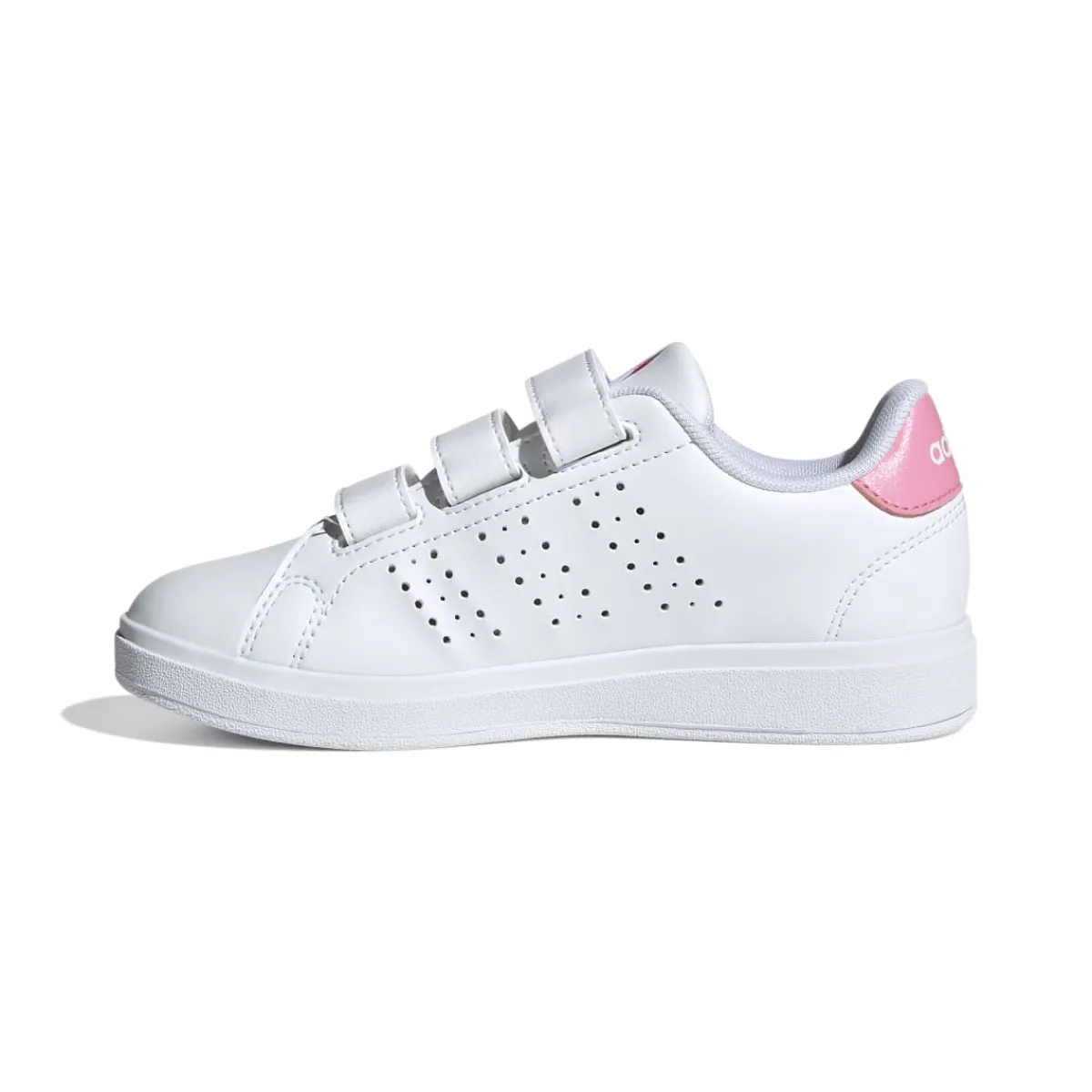 New Sneakers da ragazza bianche e rose con tripla chiusura strappo Advantage 2.0 Bambino Sneakers Sportive Bambina|Scarpe Ragazza