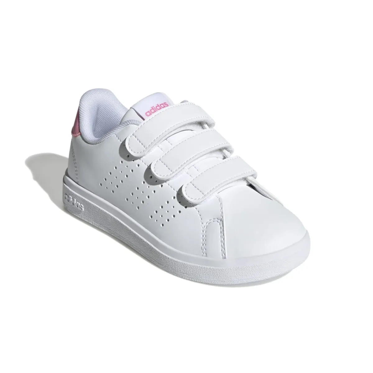 New Sneakers da ragazza bianche e rose con tripla chiusura strappo Advantage 2.0 Bambino Sneakers Sportive Bambina|Scarpe Ragazza