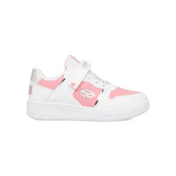 Sneakers da ragazza bianche con dettagli rosa e laminati Bambino Sneakers Sportive Bambina|Scarpe Ragazza