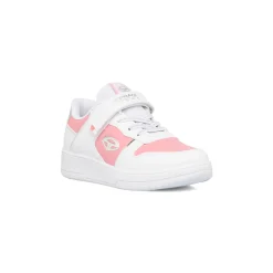Sneakers da ragazza bianche con dettagli rosa e laminati Bambino Sneakers Sportive Bambina|Scarpe Ragazza