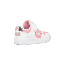 Sneakers da ragazza bianche con dettagli rosa e laminati Bambino Sneakers Sportive Bambina|Scarpe Ragazza
