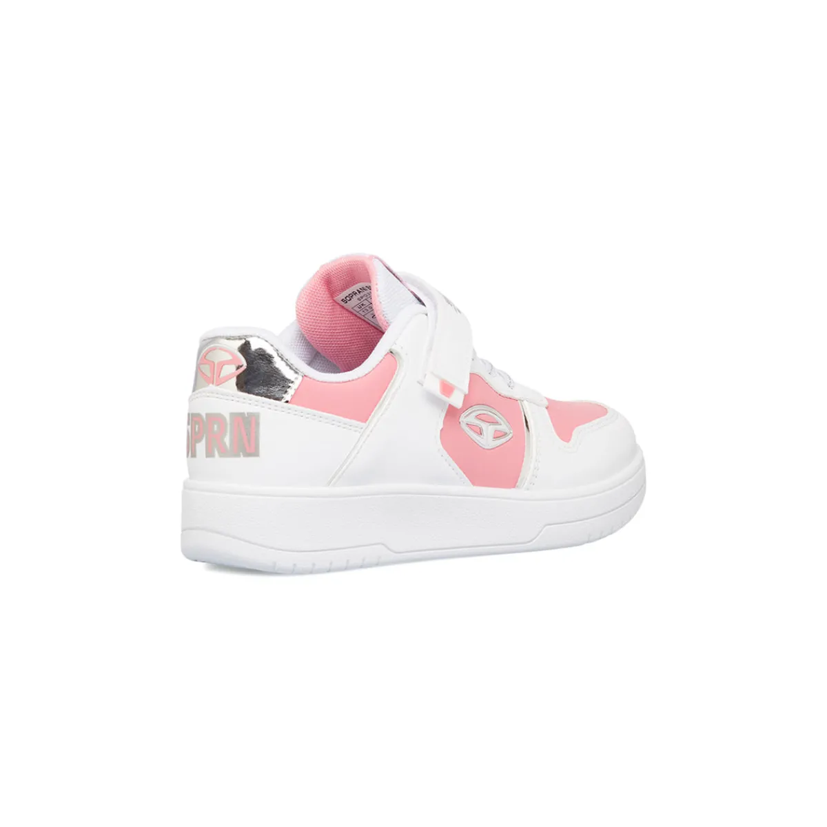 Sneakers da ragazza bianche con dettagli rosa e laminati Bambino Sneakers Sportive Bambina|Scarpe Ragazza