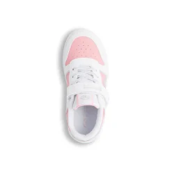 Sneakers da ragazza bianche con dettagli rosa e laminati Bambino Sneakers Sportive Bambina|Scarpe Ragazza