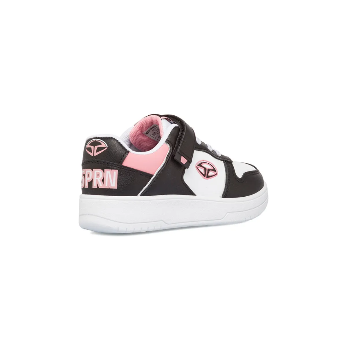 New Sneakers da ragazza bianche con dettagli neri e rosa Bambino Sneakers Sportive Bambina|Scarpe Ragazza