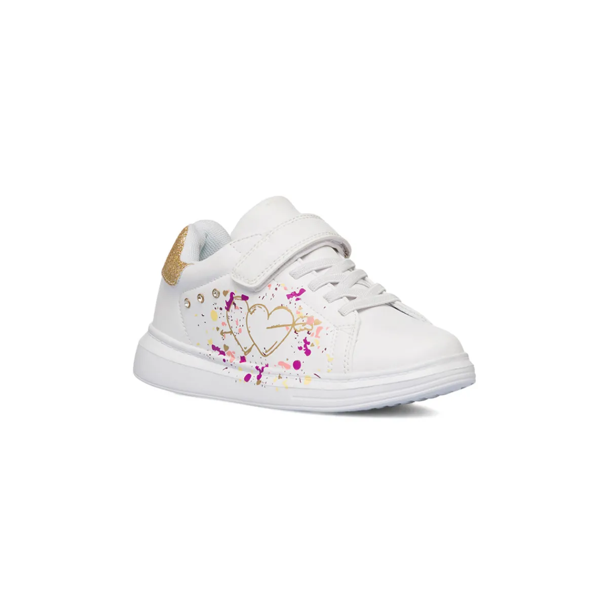 Hot Sneakers da ragazza bianche con stampe e glitter Bambino Sneakers Bambina|Scarpe Ragazza