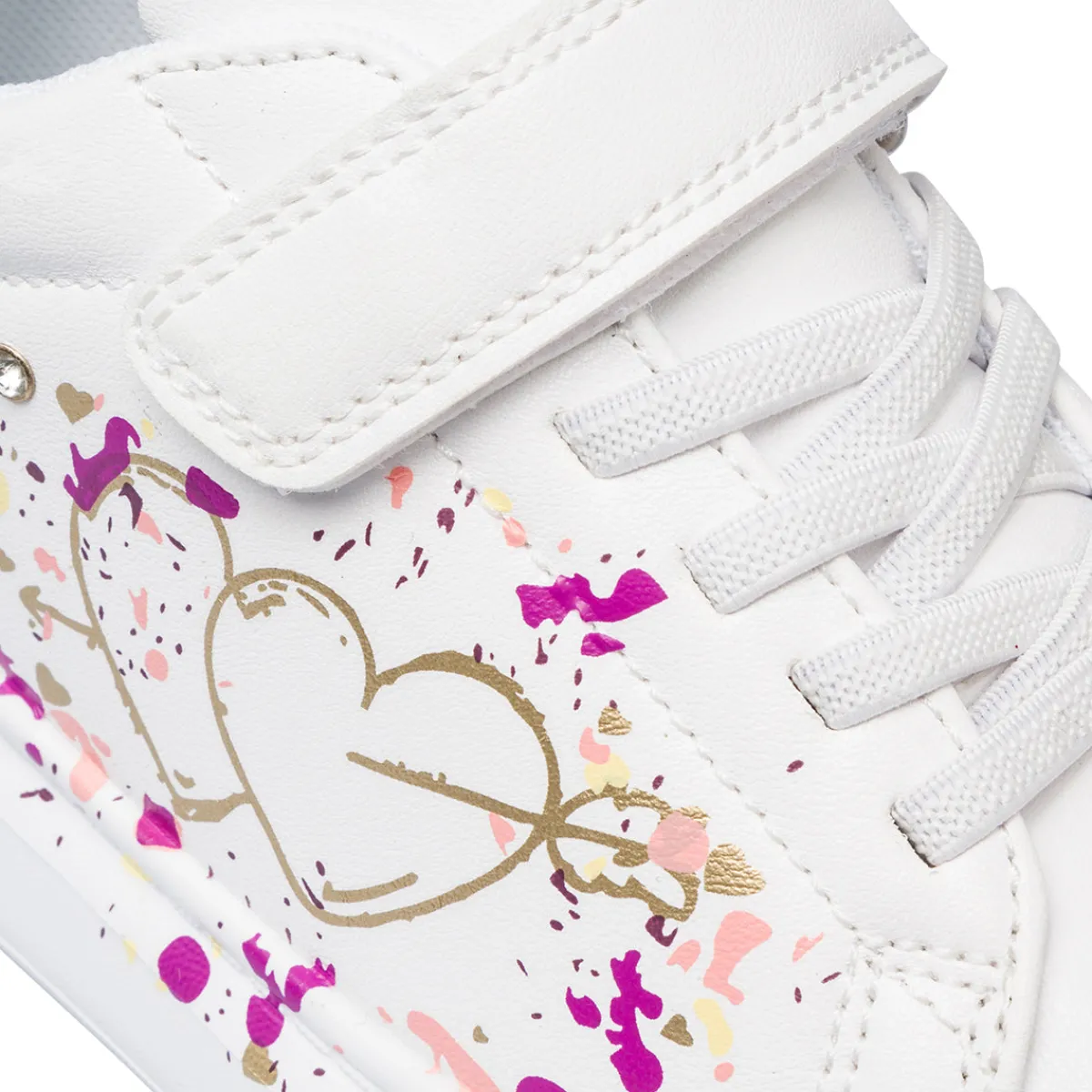 Hot Sneakers da ragazza bianche con stampe e glitter Bambino Sneakers Bambina|Scarpe Ragazza