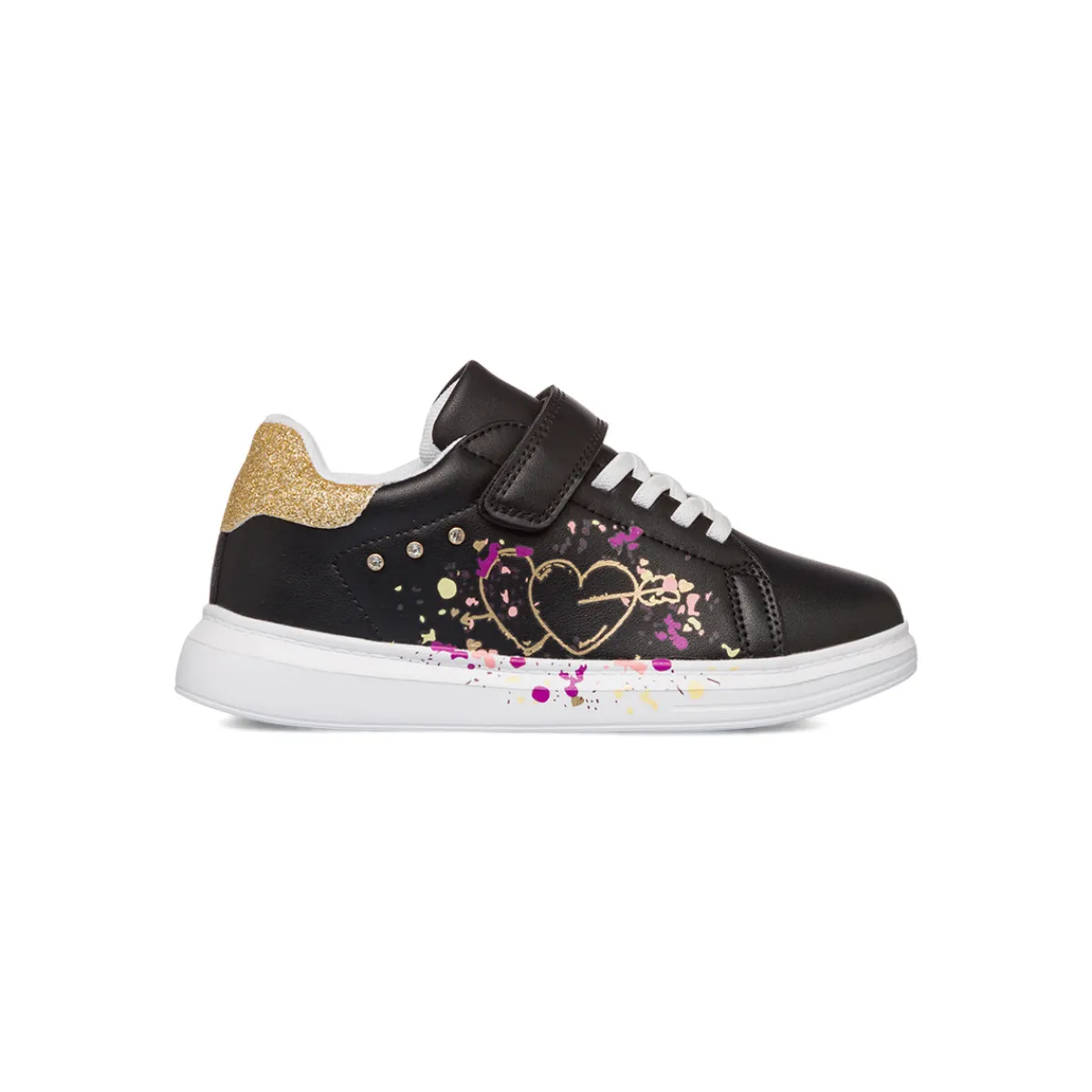 Sale Sneakers da ragazza nere con stampe e glitter Bambino Sneakers Bambina|Scarpe Ragazza
