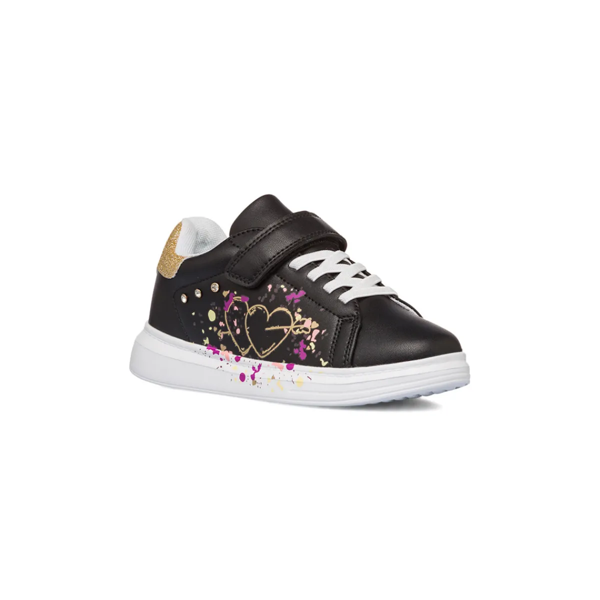 Sale Sneakers da ragazza nere con stampe e glitter Bambino Sneakers Bambina|Scarpe Ragazza