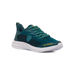 Sale Sneakers da ragazzo blu ottanio e nere con dettagli gialli e logo Donna/Bambino Scarpe Ragazzo|Scarpe Sportive