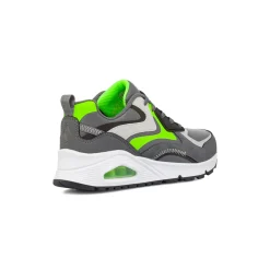 Hot Sneakers da ragazzo grigie e verde fluo con suola ad aria Uno Donna/Bambino Scarpe Per Camminare|Scarpe Da Palestra