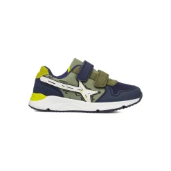 New Sneakers da ragazzo verde militare e blu navy con dettagli bianchi e giallo lime Bambino Sneakers Bambino|Scarpe Ragazzo