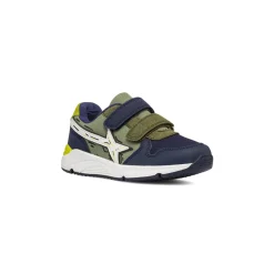 New Sneakers da ragazzo verde militare e blu navy con dettagli bianchi e giallo lime Bambino Sneakers Bambino|Scarpe Ragazzo