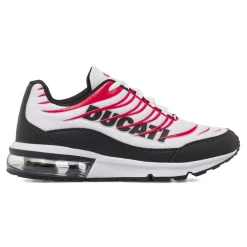 Best Sneakers da Uomo Bianche con Dettagli Rossi e Neri Suola Ammortizzata Uomo Sneakers|Scarpe Sportive