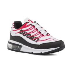 Best Sneakers da Uomo Bianche con Dettagli Rossi e Neri Suola Ammortizzata Uomo Sneakers|Scarpe Sportive