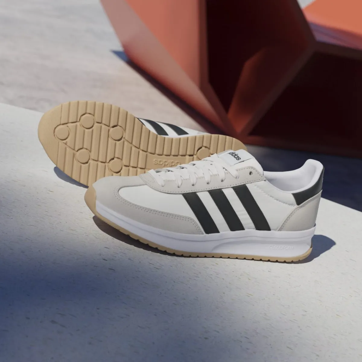 Hot Sneakers da uomo bianche con dettagli beige 70's Run 2.0 Uomo Sneakers Retro Running|Scarpe Per Camminare