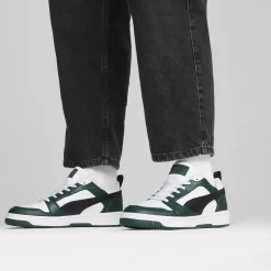 Sale Sneakers da uomo bianche nere e verde scuro con logo Rebound V6 Uomo Sneakers Sport Uomo|Scarpe Sportive