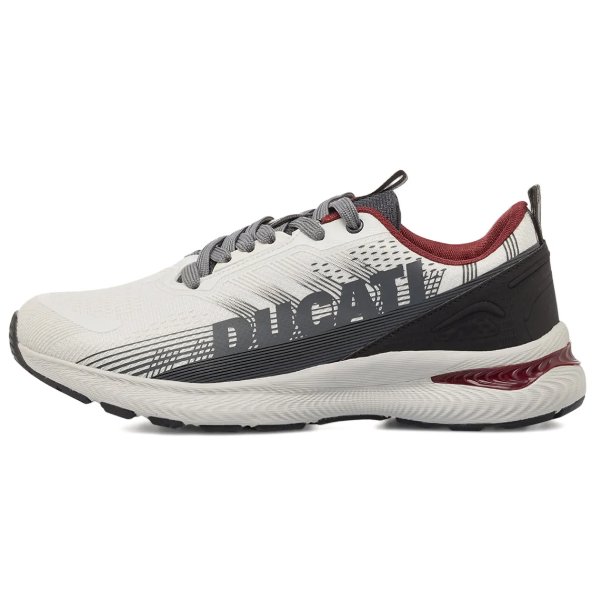 New Sneakers da Uomo Bianche con Dettagli Neri e Bordeaux Uomo Sneakers|Sneakers Sport Uomo