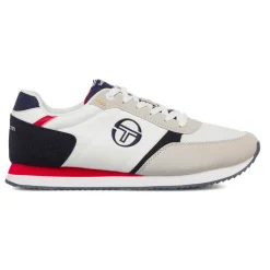 Sneakers da uomo bianche con dettagli blu e rossi Bergamo Uomo Sneakers Sport Uomo|Scarpe Sportive