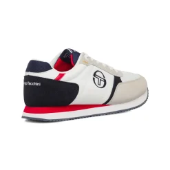 Sneakers da uomo bianche con dettagli blu e rossi Bergamo Uomo Sneakers Sport Uomo|Scarpe Sportive