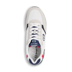 Sneakers da uomo bianche con dettagli blu e rossi Bergamo Uomo Sneakers Sport Uomo|Scarpe Sportive