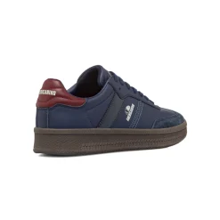 Discount Sneakers da Uomo Blu con Dettagli Bordeaux e Suola in Gomma Uomo Sneakers Uomo